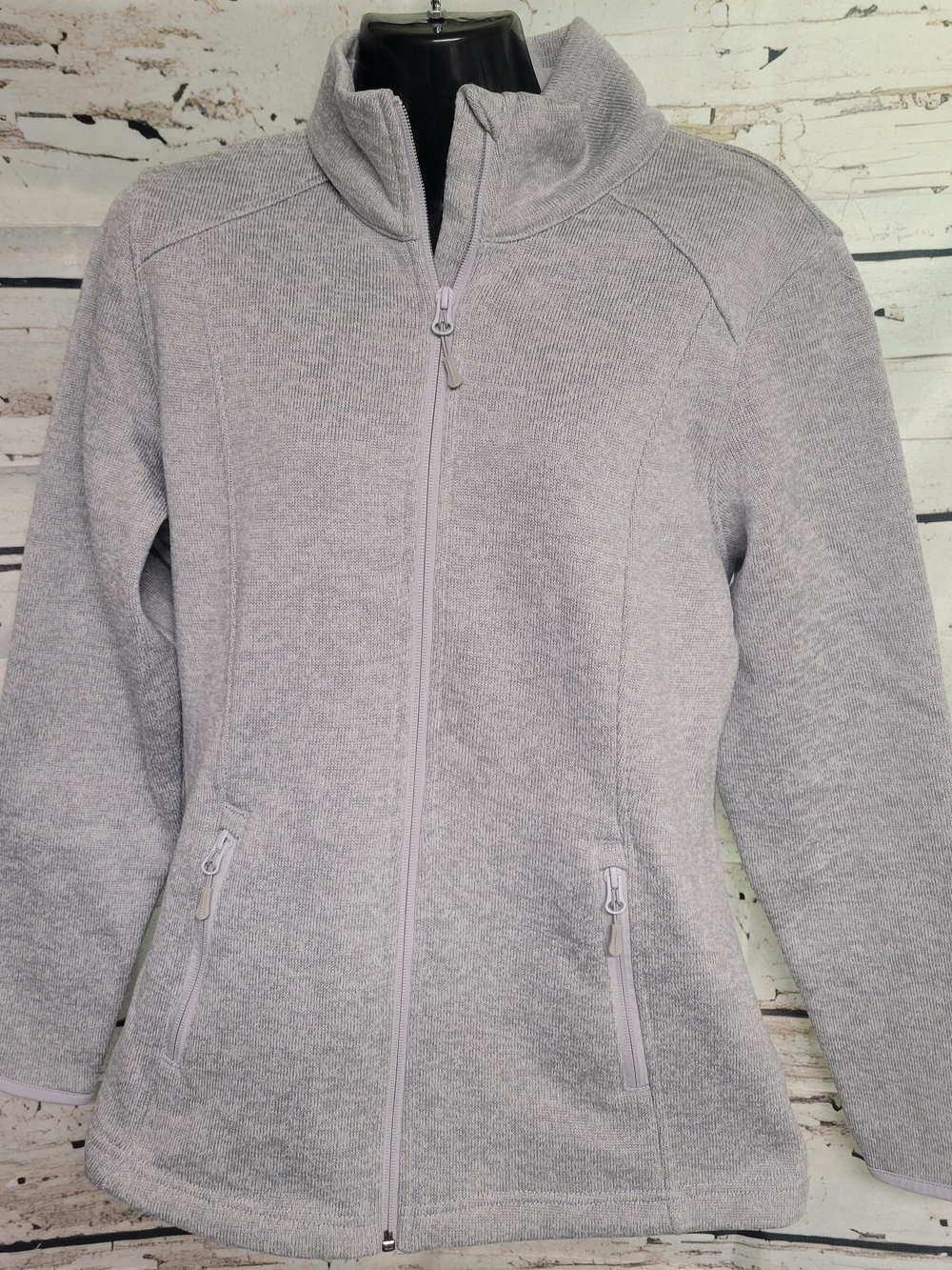 Stormpack Sync3 Women's Full Zip Fleece Jacket Light Gray Size Large